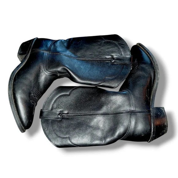 ABILENE Issac Black Round Toe Boots - Picture 7 of 8